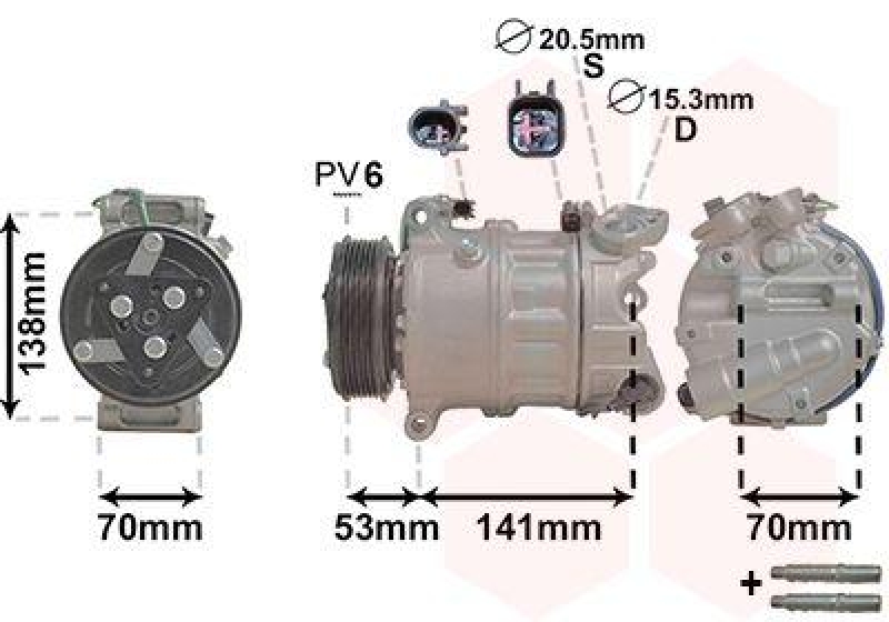 VAN WEZEL Compressor, air conditioning *** IR PLUS ***