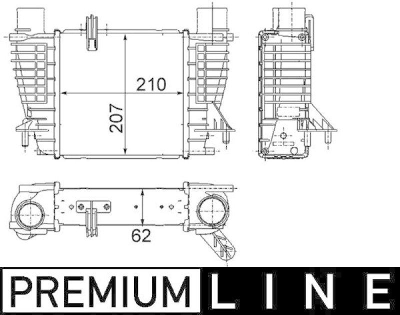 MAHLE Intercooler, charger BEHR *** PREMIUM LINE ***