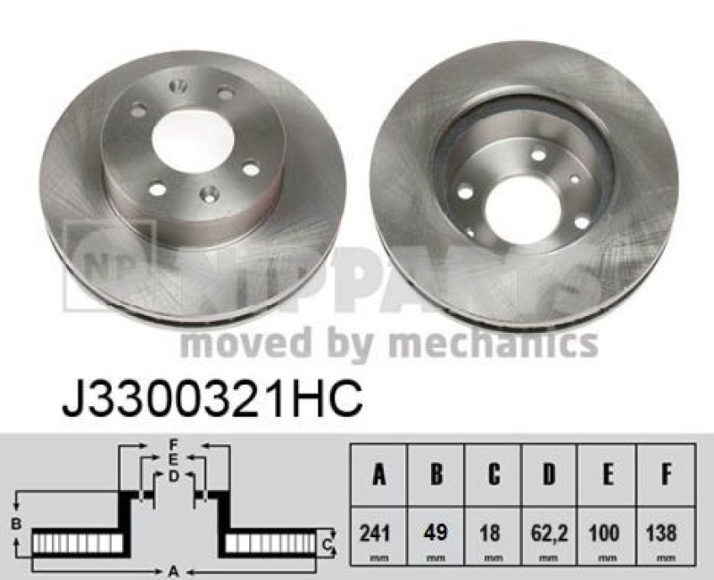 NIPPARTS Brake Disc