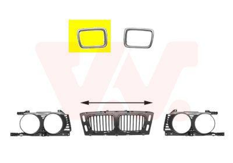 VAN WEZEL Frame, radiator grille