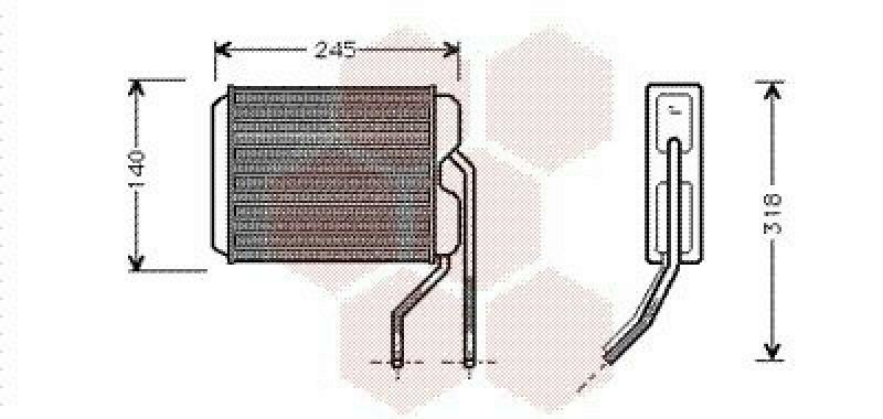 VAN WEZEL Heat Exchanger, interior heating