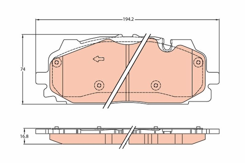 TRW Brake Pad Set, disc brake