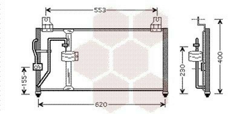 VAN WEZEL Condenser, air conditioning