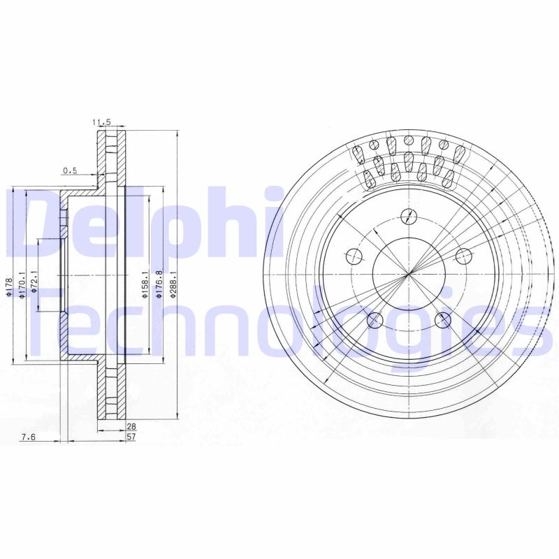 2x DELPHI Bremsscheibe