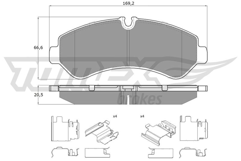 TOMEX Brakes Bremsbelagsatz, Scheibenbremse