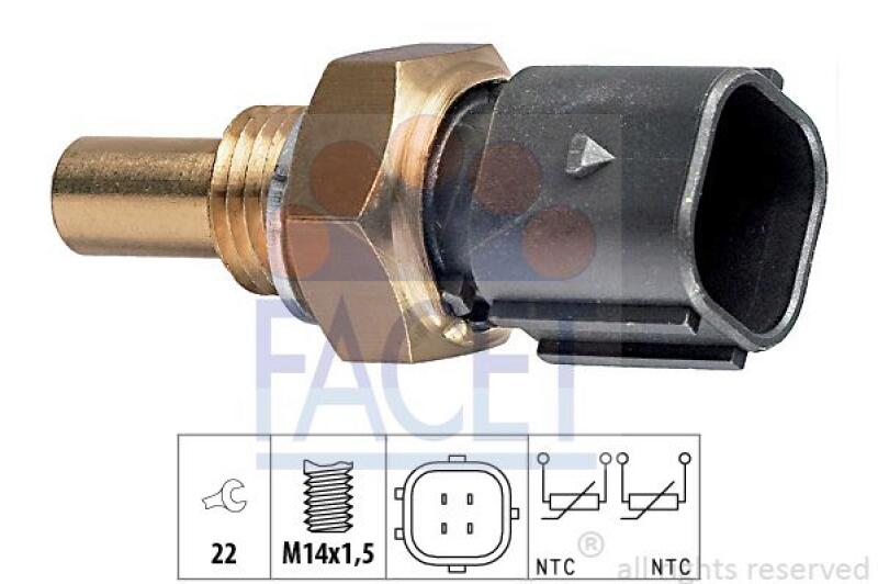 FACET Sensor, coolant temperature Made in Italy - OE Equivalent