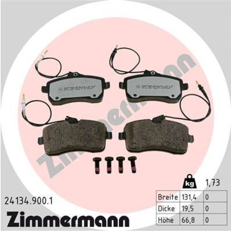 ZIMMERMANN Bremsbelagsatz, Scheibenbremse rd:z