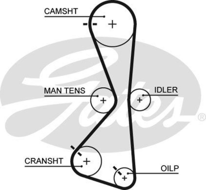 GATES Timing Belt PowerGrip®