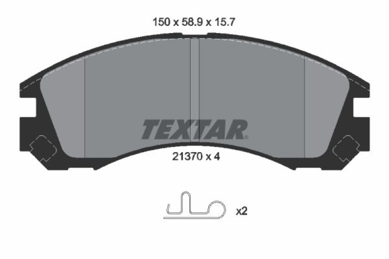 TEXTAR Bremsbelagsatz, Scheibenbremse