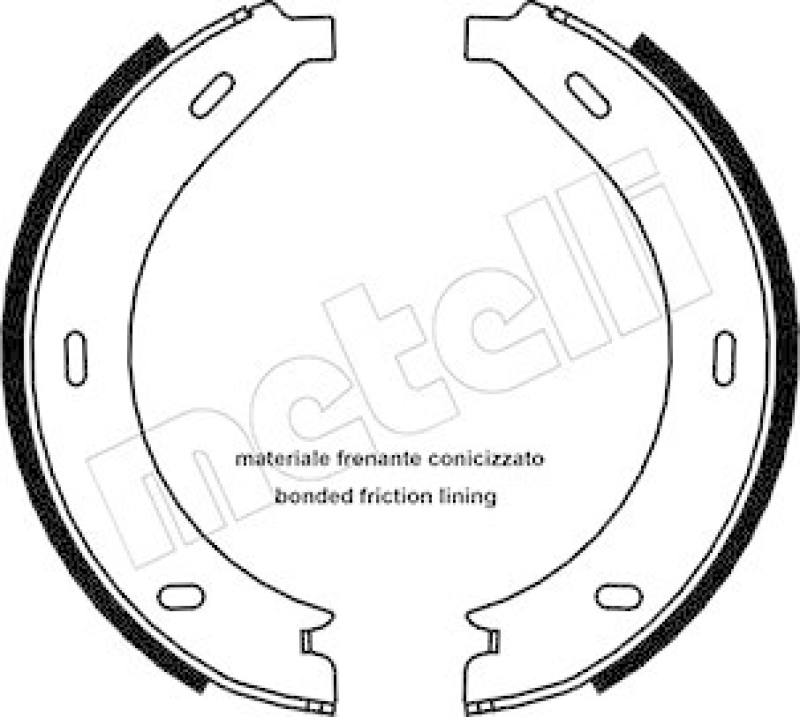 METELLI Brake Shoe Set, parking brake