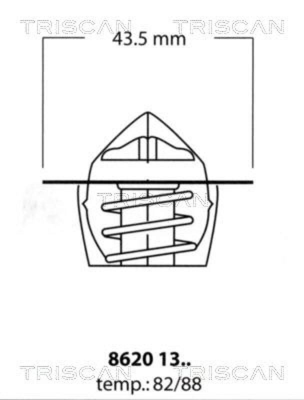 TRISCAN Thermostat für Kühlmittel / Kühlerthermostat