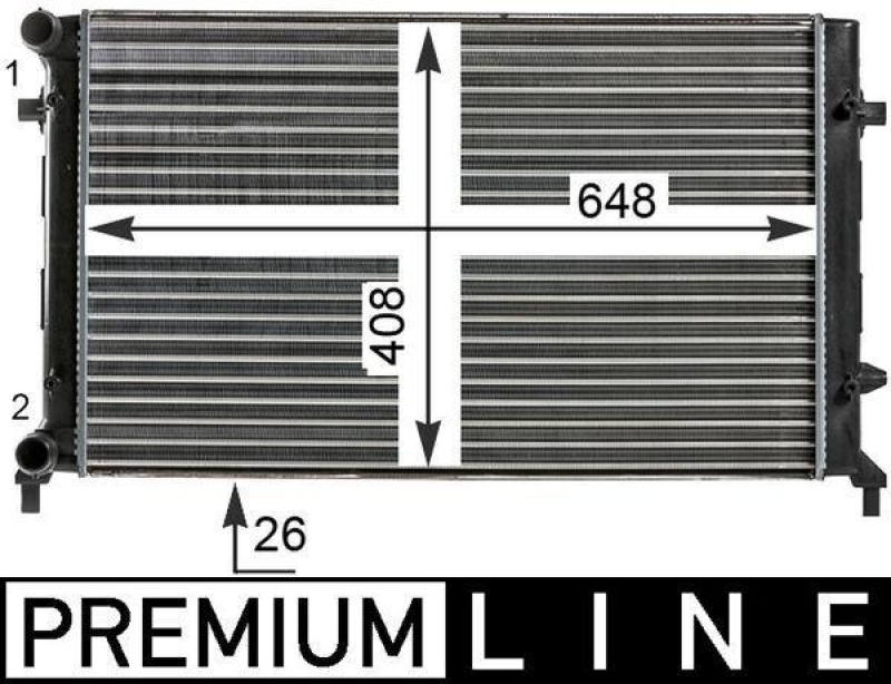MAHLE Radiator, engine cooling BEHR *** PREMIUM LINE ***