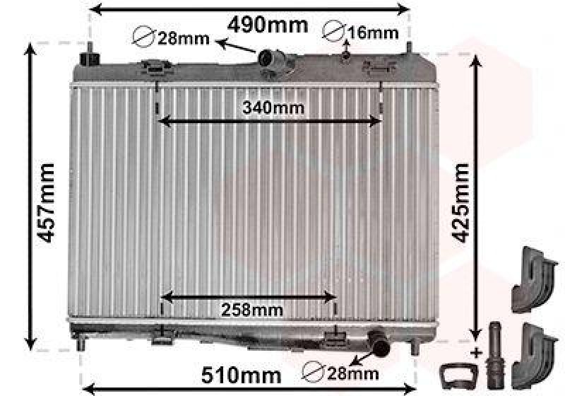 VAN WEZEL Radiator, engine cooling *** IR PLUS ***