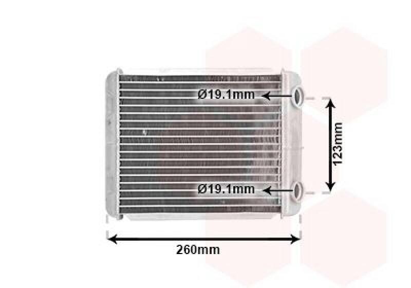 VAN WEZEL Heat Exchanger, interior heating