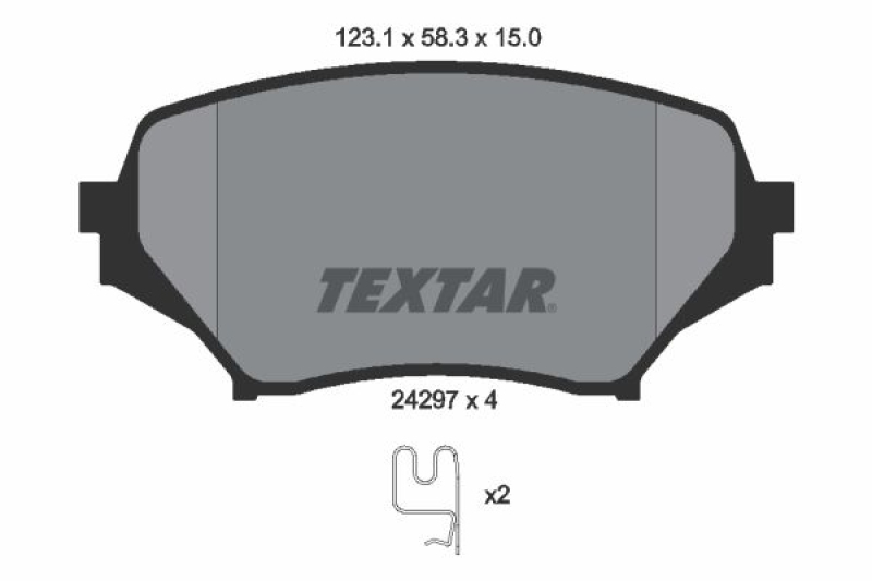 TEXTAR Bremsbelagsatz, Scheibenbremse 2429701