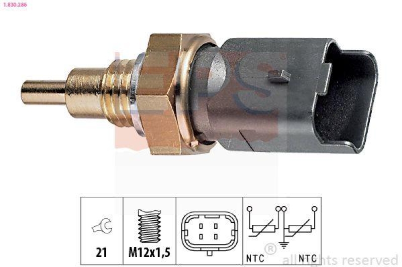 EPS Sensor, Kühlmitteltemperatur Made in Italy - OE Equivalent