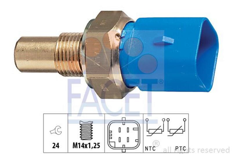 FACET Sensor, Kühlmitteltemperatur Made in Italy - OE Equivalent