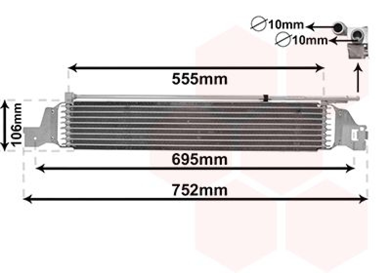 VAN WEZEL Oil Cooler, automatic transmission *** IR PLUS ***