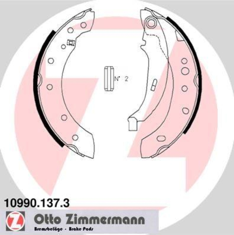 ZIMMERMANN Brake Shoe Set, parking brake