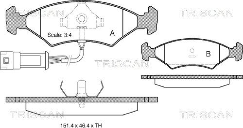 TRISCAN Bremsbelagsatz, Scheibenbremse