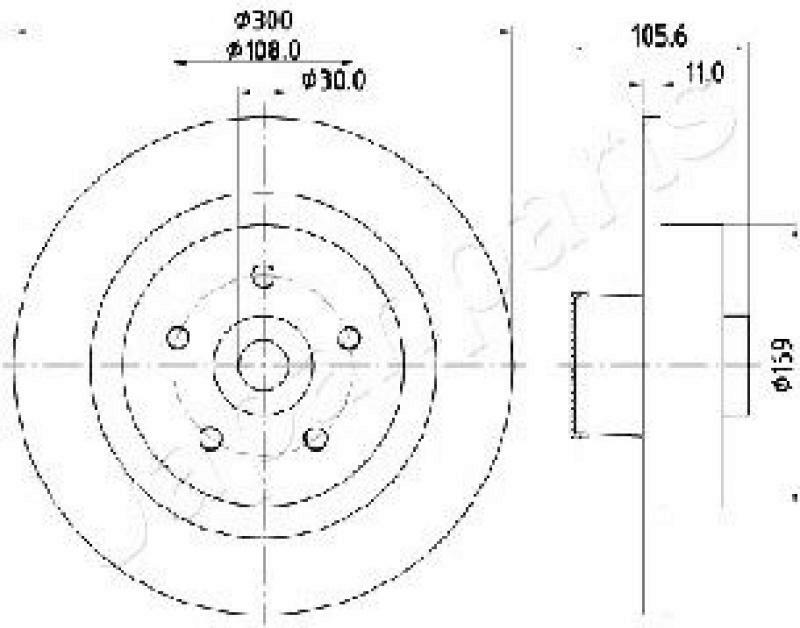 2x JAPANPARTS Bremsscheibe