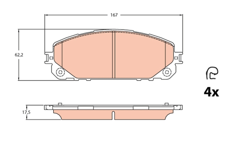 TRW Brake Pad Set, disc brake