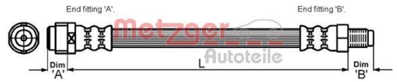 METZGER Bremsschlauch GREENPARTS 4114082