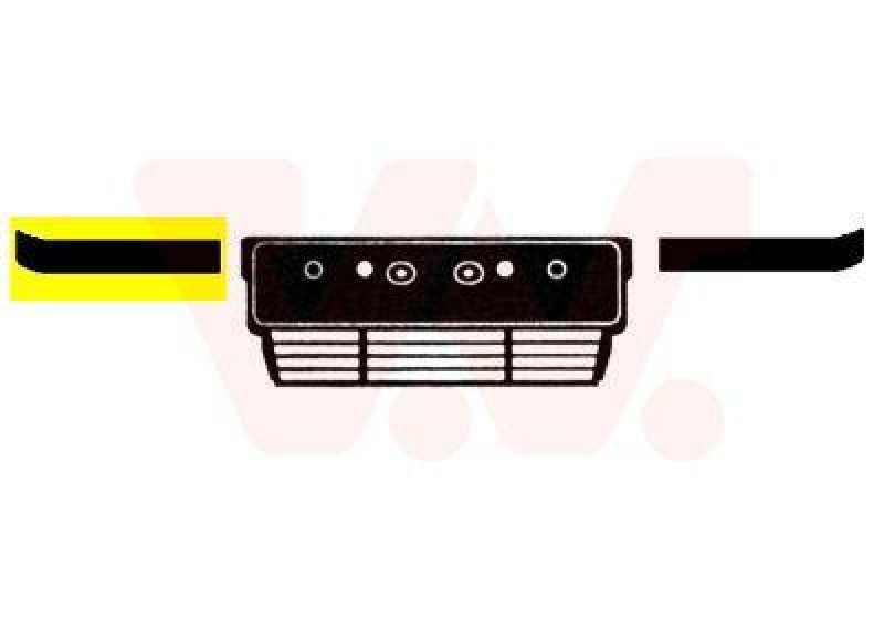 VAN WEZEL Trim/Protective Strip, bumper