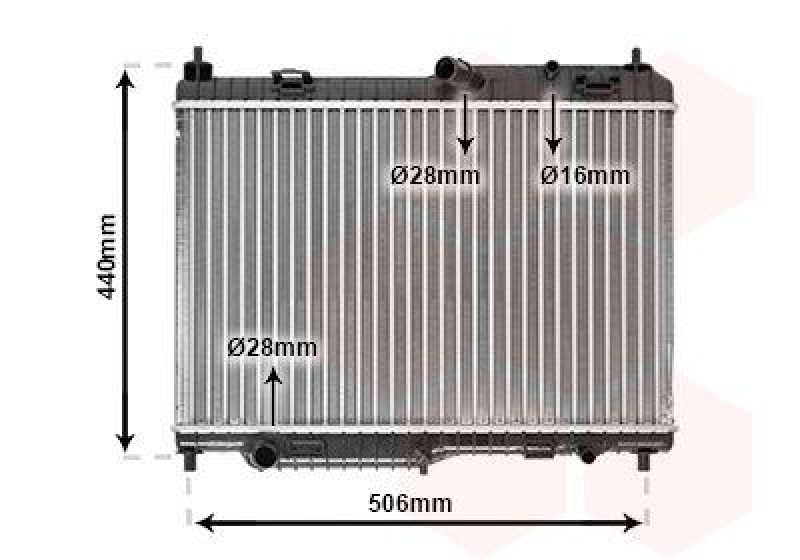 VAN WEZEL Radiator, engine cooling