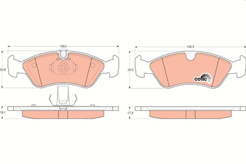 TRW Brake Pad Set, disc brake COTEC