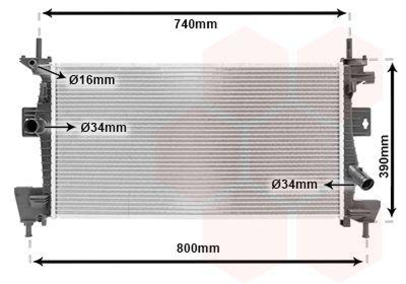 VAN WEZEL Radiator, engine cooling
