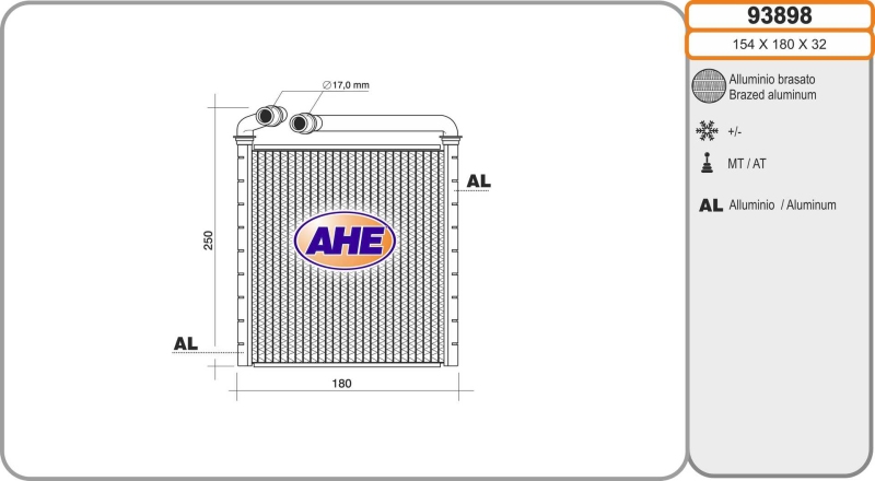 AHE Heat Exchanger, interior heating