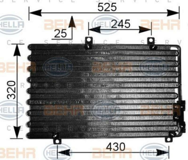 HELLA Condenser, air conditioning