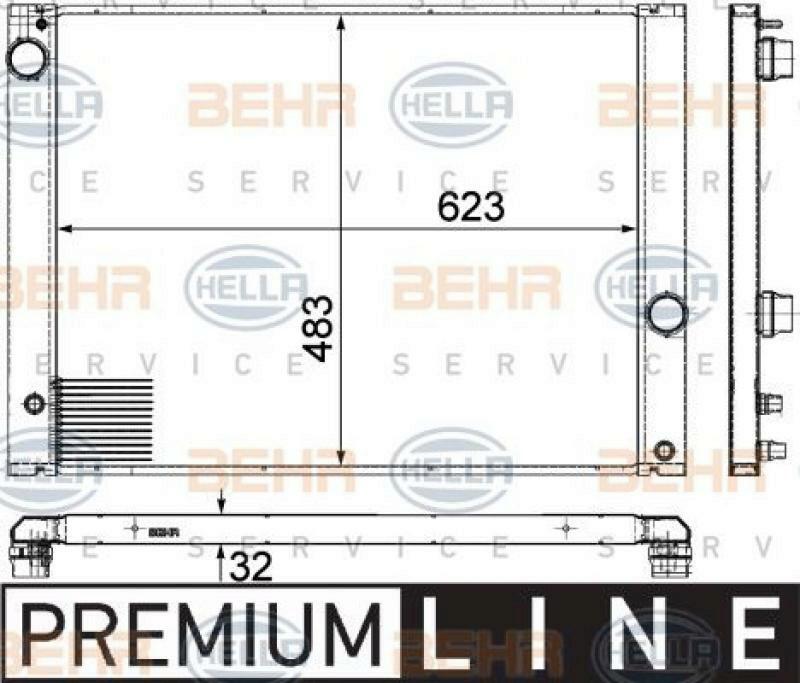 HELLA Radiator, engine cooling BEHR HELLA SERVICE *** PREMIUM LINE ***