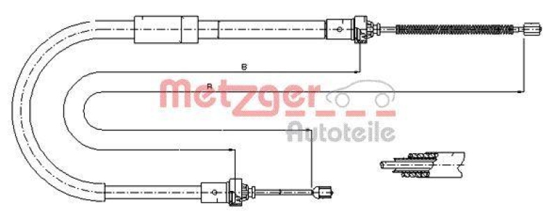 METZGER AUTOTEILE Seilzug, Feststellbremse