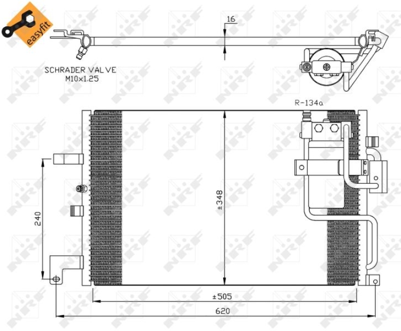 NRF Kondensator, Klimaanlage EASY FIT