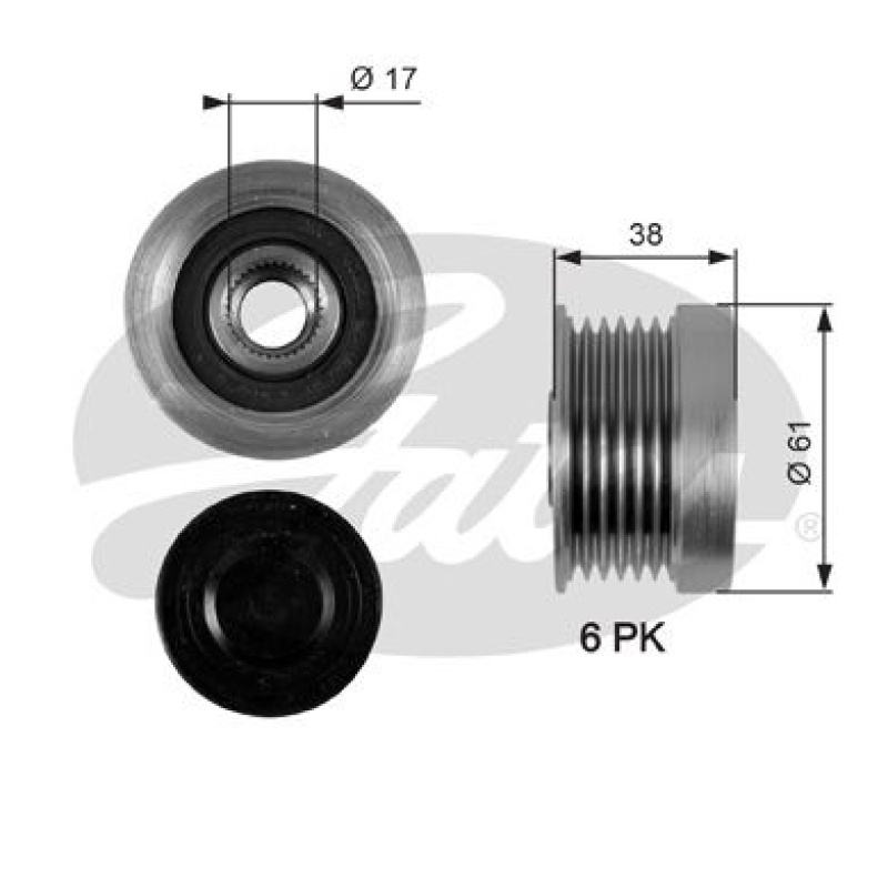 GATES Alternator Freewheel Clutch DriveAlign®