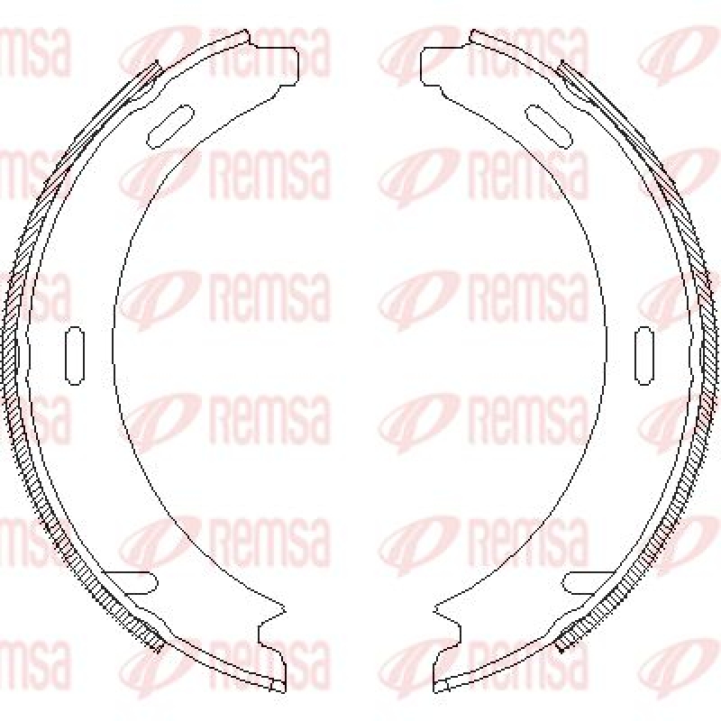 REMSA Brake Shoe Set, parking brake