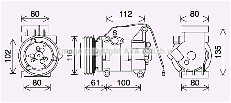 AVA QUALITY COOLING Kompressor, Klimaanlage