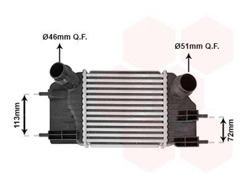 VAN WEZEL Intercooler, charger