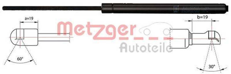 METZGER Gas Spring, boot-/cargo area