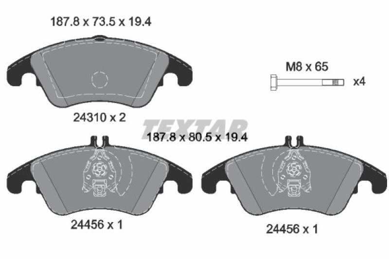 TEXTAR Bremsbelagsatz, Scheibenbremse Q+ 2431001