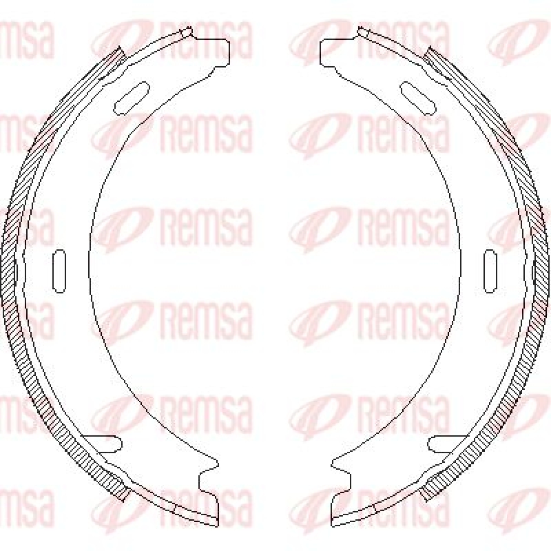 REMSA Brake Shoe Set, parking brake