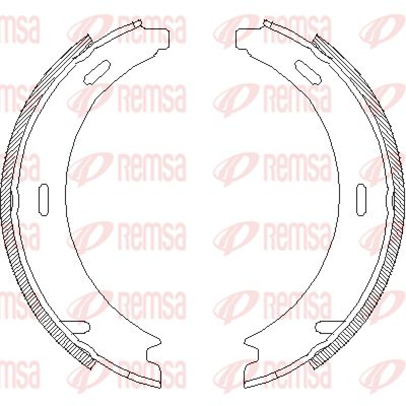 REMSA Brake Shoe Set, parking brake