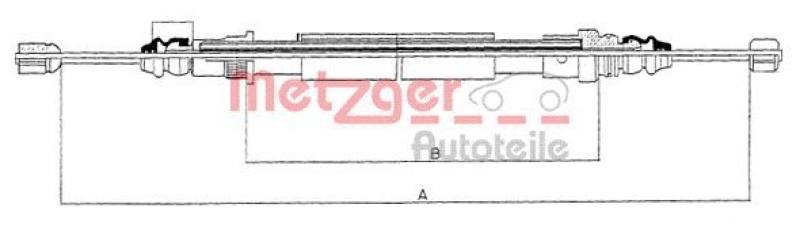 METZGER Cable Pull, parking brake