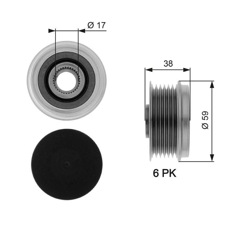 GATES Alternator Freewheel Clutch DriveAlign®