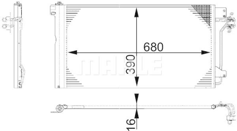 MAHLE Kondensator, Klimaanlage BEHR