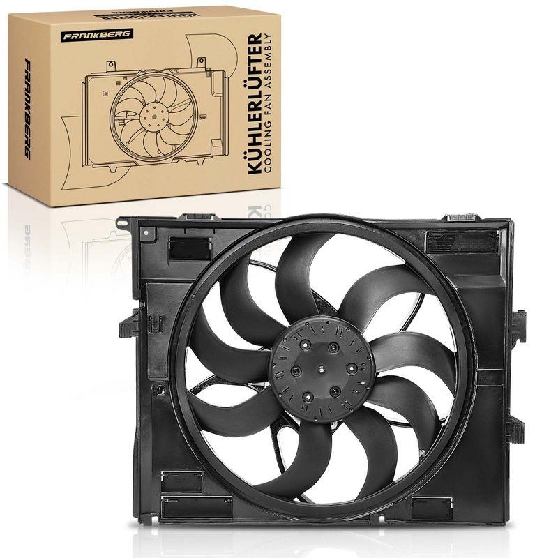 1x Frankberg Motork&uuml;hller Einfachl&uuml;fter mit K&uuml;hlerl&uuml;fterrahmen passend f&uuml;r BMW F20 F21 F23 F22 F34 F30 F31 F32 F36 F83 5481FB0043384