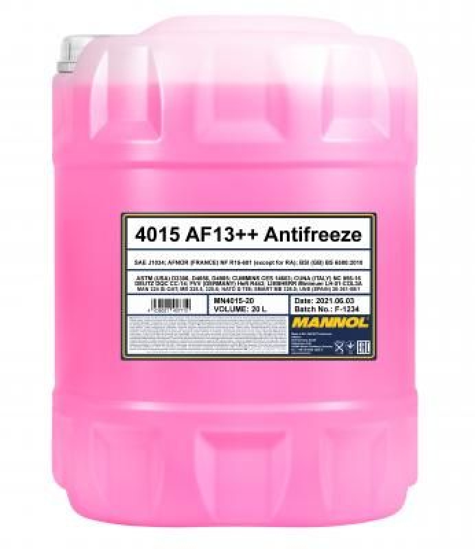 20L Mannol Kühlerfrostschutz AF13++ Rot High Perfomance Antifreeze