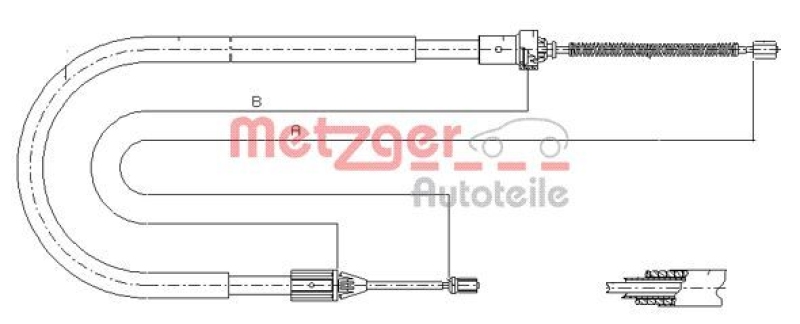 METZGER Seilzug, Feststellbremse 116584
